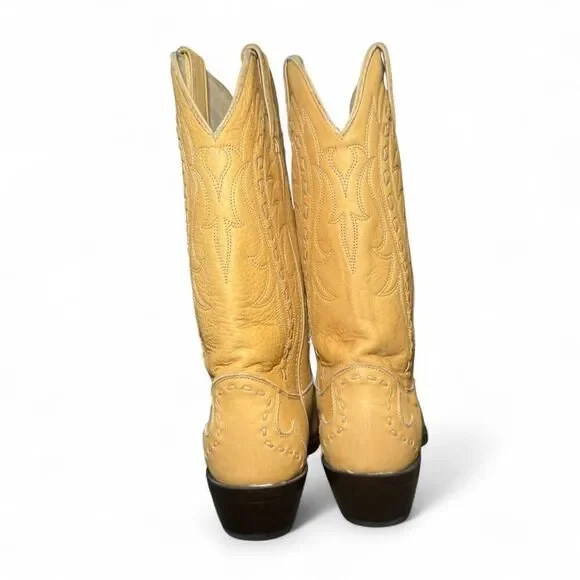 Durango DB541 Men’s Western Cowboy Boots Size 8 EE Tan Leather Pointed Toe Rodeo